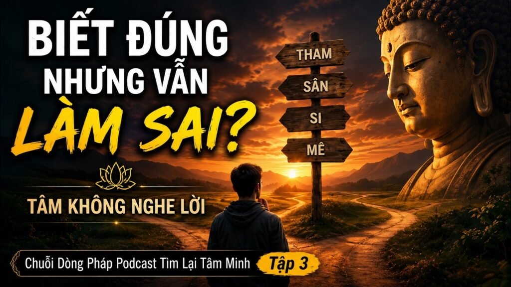 Tìm Lại Tâm Mình Tập 3: Tâm Không Nghe Lời – Vì Sao Biết Đúng Mà Vẫn Làm Sai?
