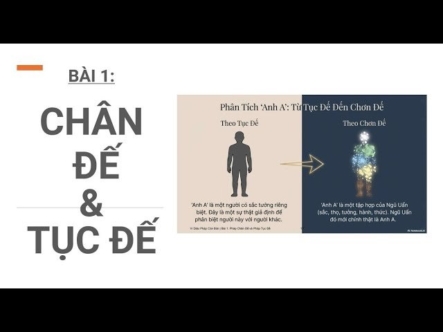 Vi Diệu Pháp Căn Bản Bài 1B: Chân Đế Và Tục Đế – Anh A Có Thật Không?