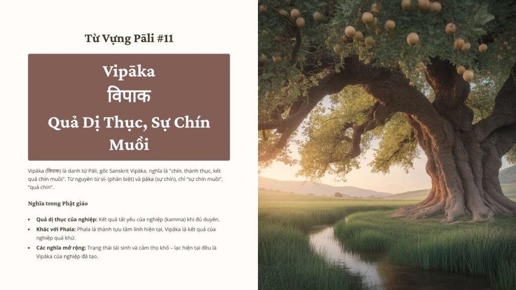 VIPĀKA Là Gì? Quả Dị Thục, Sự Chín Muồi Của Nghiệp Trong Tiếng Pāli